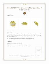 2.42 Ct. Chrysoberyl from Madagascar Appraisal