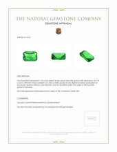 1.14 Ct. Tsavorite Garnet from Tanzania Appraisal