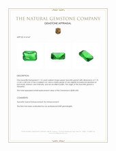 1.14 Ct. Tsavorite Garnet from Tanzania Appraisal