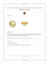 2.99 Ct. Yellow Citrine from Brazil Appraisal