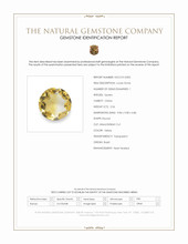 2.56 Ct. Yellow Citrine from Brazil Scan Report