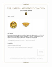 3.44 Ct. Yellow Citrine from Brazil Appraisal