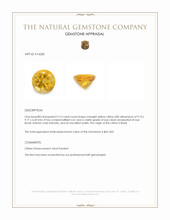 3.13 Ct. Orangish Yellow Citrine from Brazil Appraisal