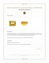 3.38 Ct. Orangish Yellow Citrine from Brazil Appraisal