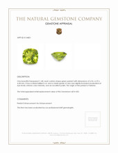 1.48 Ct. Peridot from Pakistan Appraisal