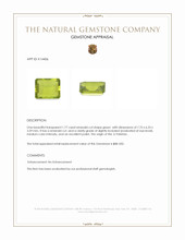 1.77 Ct. Green (Lime Green) Peridot from Pakistan Appraisal