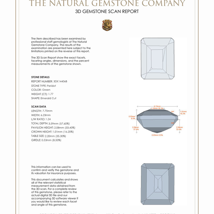 1.77 Ct. Peridot from Pakistan