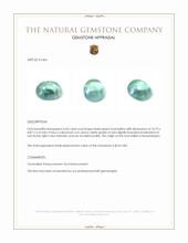 4.42 Ct. Bluish Green Cabochon Tourmaline from Mozambique Appraisal