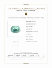4.42 Ct. Bluish Green Cabochon Tourmaline from Mozambique Scan Report