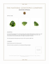 3.57 Ct. Peridot from Tanzania Appraisal