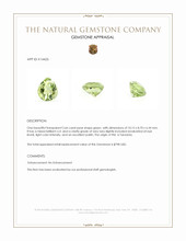 2.66 Ct. Peridot from Tanzania Appraisal