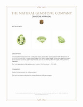 2.66 Ct. Green (Lime Green) Peridot from Tanzania Appraisal