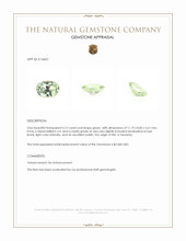 4.12 Ct. Green Grossular Garnet from Tanzania Appraisal