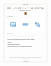 3.88 Ct. Blue Aquamarine from Tanzania Appraisal