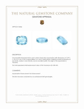 8.05 Ct. Blue Aquamarine from Tanzania Appraisal