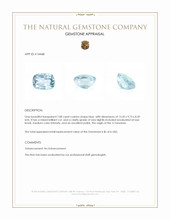 7.08 Ct. Blue Aquamarine from Tanzania Appraisal