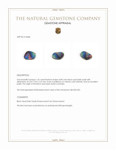 1.45 Ct. Multi Color Black Opal (Dark Opal) from Australia Appraisal