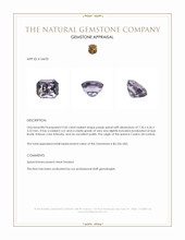 2.05 Ct. Purple Spinel from Ceylon (Sri Lanka) Appraisal