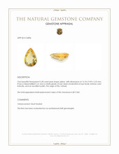 3.28 Ct. Yellow Citrine from Brazil Appraisal