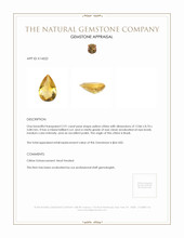 2.91 Ct. Yellow Citrine from Brazil Appraisal