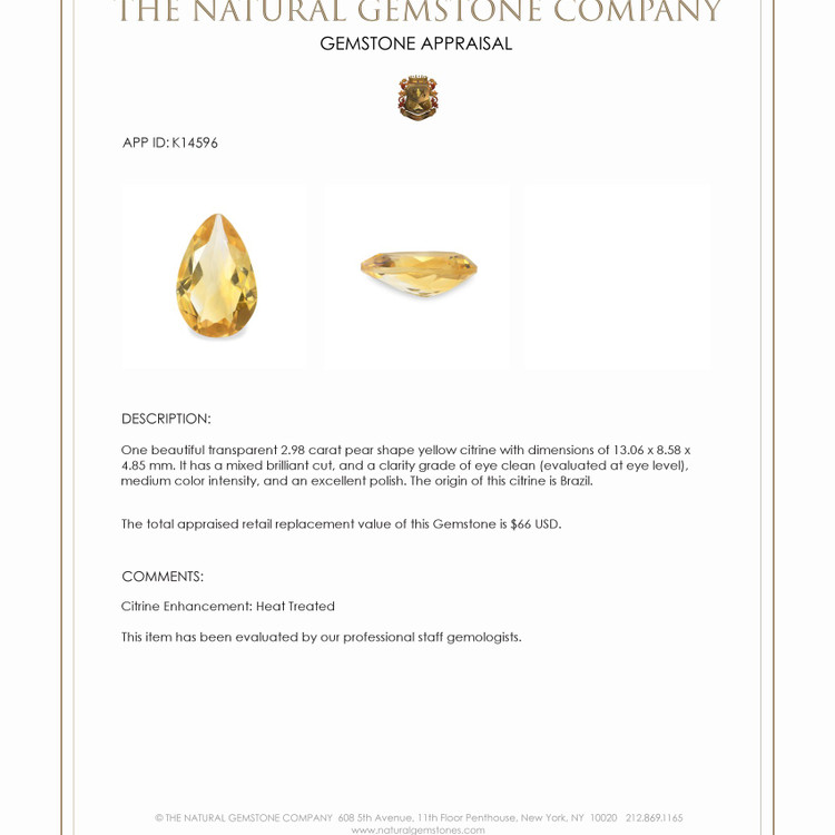 2.98 Ct. Citrine from Brazil