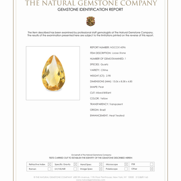 2.98 Ct. Citrine from Brazil