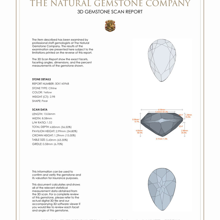 2.98 Ct. Citrine from Brazil