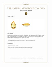 2.64 Ct. Yellow Citrine from Brazil Appraisal