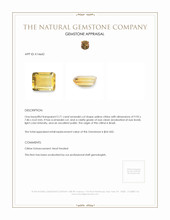 2.71 Ct. Yellow Citrine from Brazil Appraisal