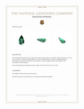 2.59 Ct. Bluish Green Tourmaline from Mozambique Appraisal