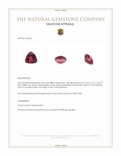 1.86 Ct. Pink Tourmaline from Mozambique Appraisal