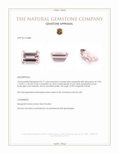 26.17 Ct. Pink Morganite from Brazil Appraisal