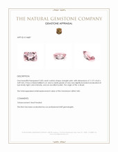 3.85 Ct. Orangish Pink Morganite from Brazil Appraisal