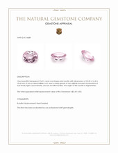24.21 Ct. Pink Kunzite from Afghanistan Appraisal
