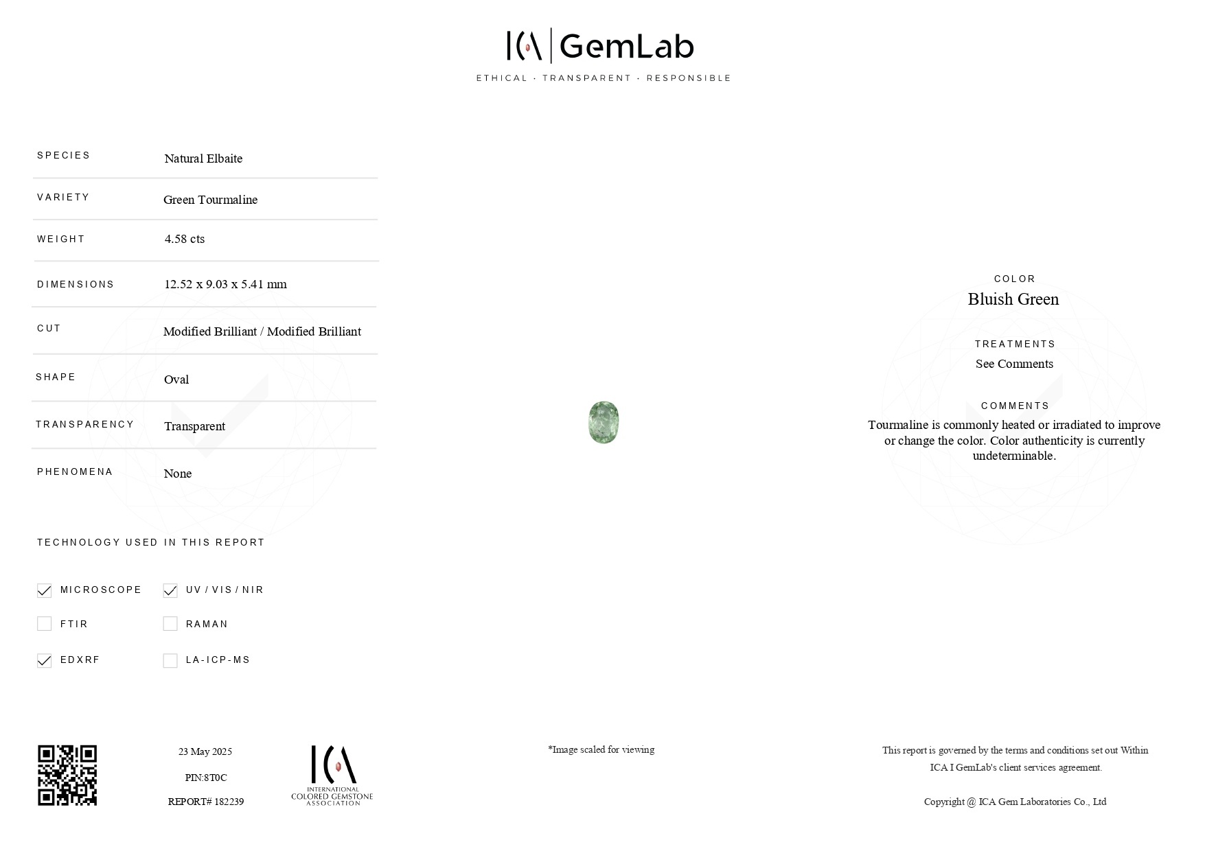 4.58 Ct. Tourmaline from Mozambique