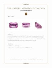 32.96 Ct. Purplish Pink Kunzite from Afghanistan Appraisal