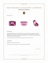 42.67 Ct. Purplish Pink Kunzite from Afghanistan Appraisal