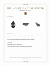 0.98 Ct. Purple Spinel from Ceylon (Sri Lanka) Appraisal