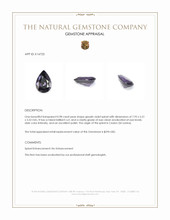 0.98 Ct. Greyish Violet Spinel from Ceylon (Sri Lanka) Appraisal