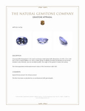 1.04 Ct. Violet Spinel from Ceylon (Sri Lanka) Appraisal