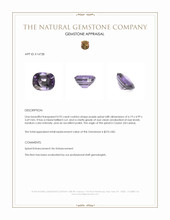 0.92 Ct. Purple Spinel from Ceylon (Sri Lanka) Appraisal
