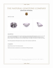 0.76 Ct. Purple Spinel from Ceylon (Sri Lanka) Appraisal