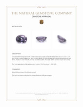 0.96 Ct. Purple Spinel from Ceylon (Sri Lanka) Appraisal