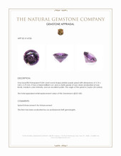 0.84 Ct. Pinkish Purple Spinel from Ceylon (Sri Lanka) Appraisal