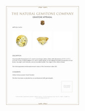 3.27 Ct. Yellow Citrine from Brazil Appraisal