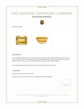 3.18 Ct. Yellow Citrine from Brazil Appraisal