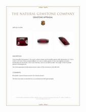 7.96 Ct. Red Rhodolite Garnet from Madagascar Appraisal
