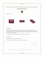3.64 Ct. Purplish Pink Rhodolite Garnet from Madagascar Appraisal