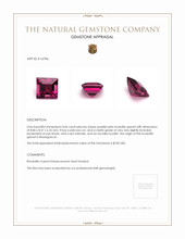4.06 Ct. Purplish Pink Rhodolite Garnet from Madagascar Appraisal