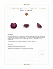 4.62 Ct. Purplish Pink Rhodolite Garnet from Madagascar Appraisal